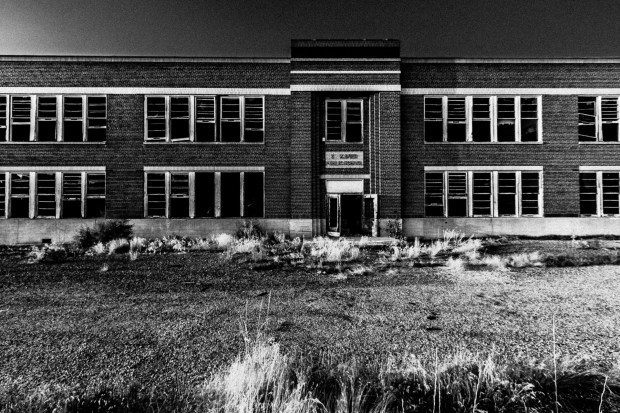 abandoned-school-bw